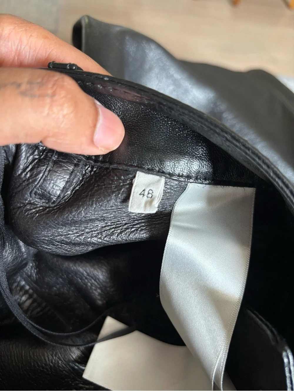 Celine Black Leather Pants